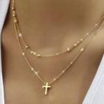 Retro Classic Style Cross Alloy Cable Chain Layered
Necklaces