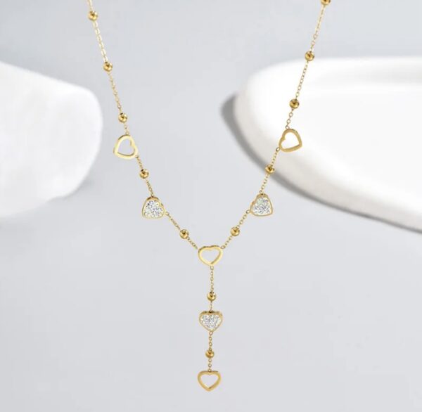 14K Gold Plated
Sweet Simple Style Heart Shape  Necklace - Imagen 2